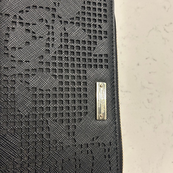 Kate Spade Black Zip Wallet with Gold Accents - Picture 3 of 6